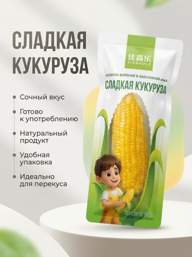 Кукуруза вареная (Китай) — 1 шт