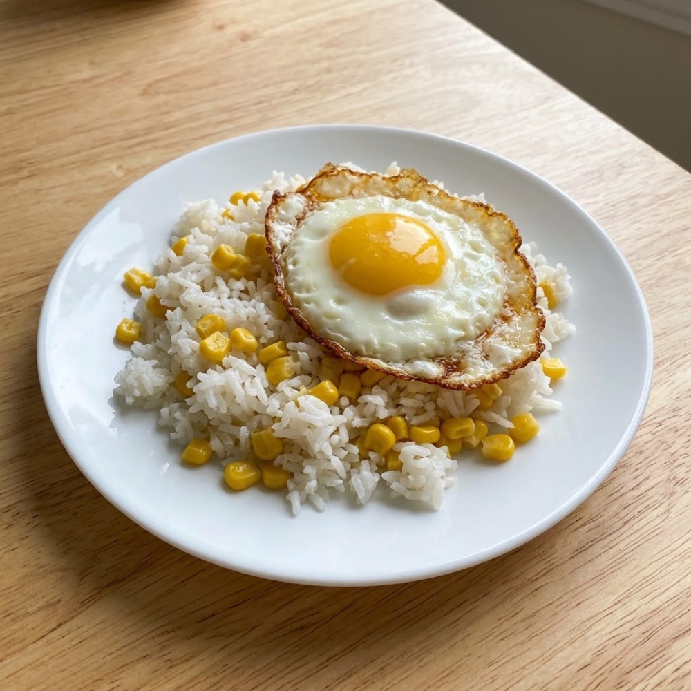 Рис с кукурузой и яйцом