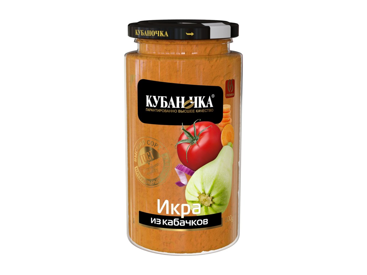 Икра из кабачков Кубаночка стекло 500гр