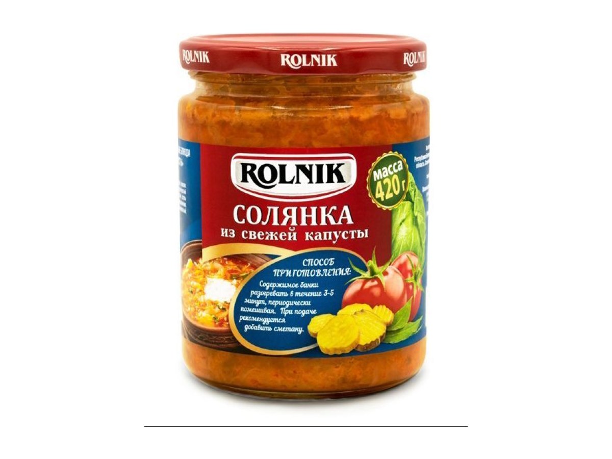 Солянка из свежей капусты Рольник 420гр