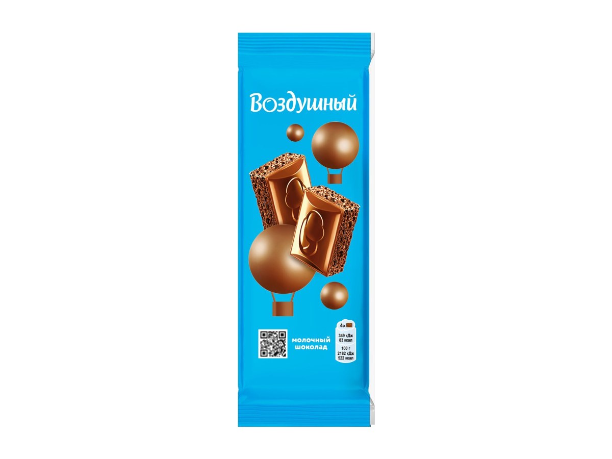Шоколад молочный пористый Воздушный 80гр