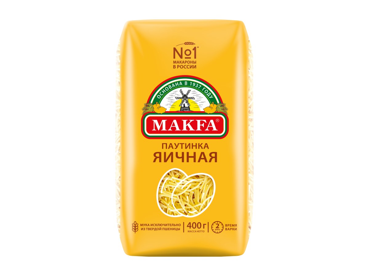 Паутинка яичная Высший сорт Группа А Макфа 400гр