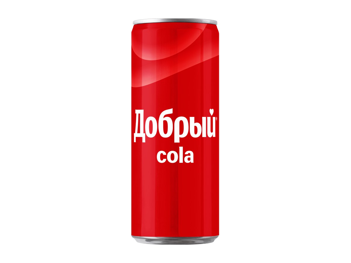Добрый Напиток сильногазированный ароматизированный Кола 0,33л ж/б