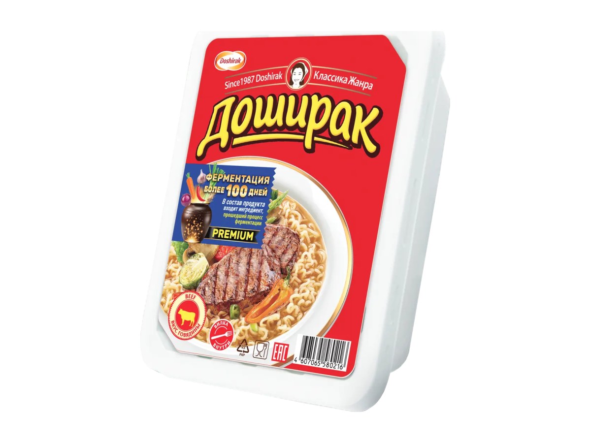 Лапша б/п Доширак со вкусом говядины 90гр