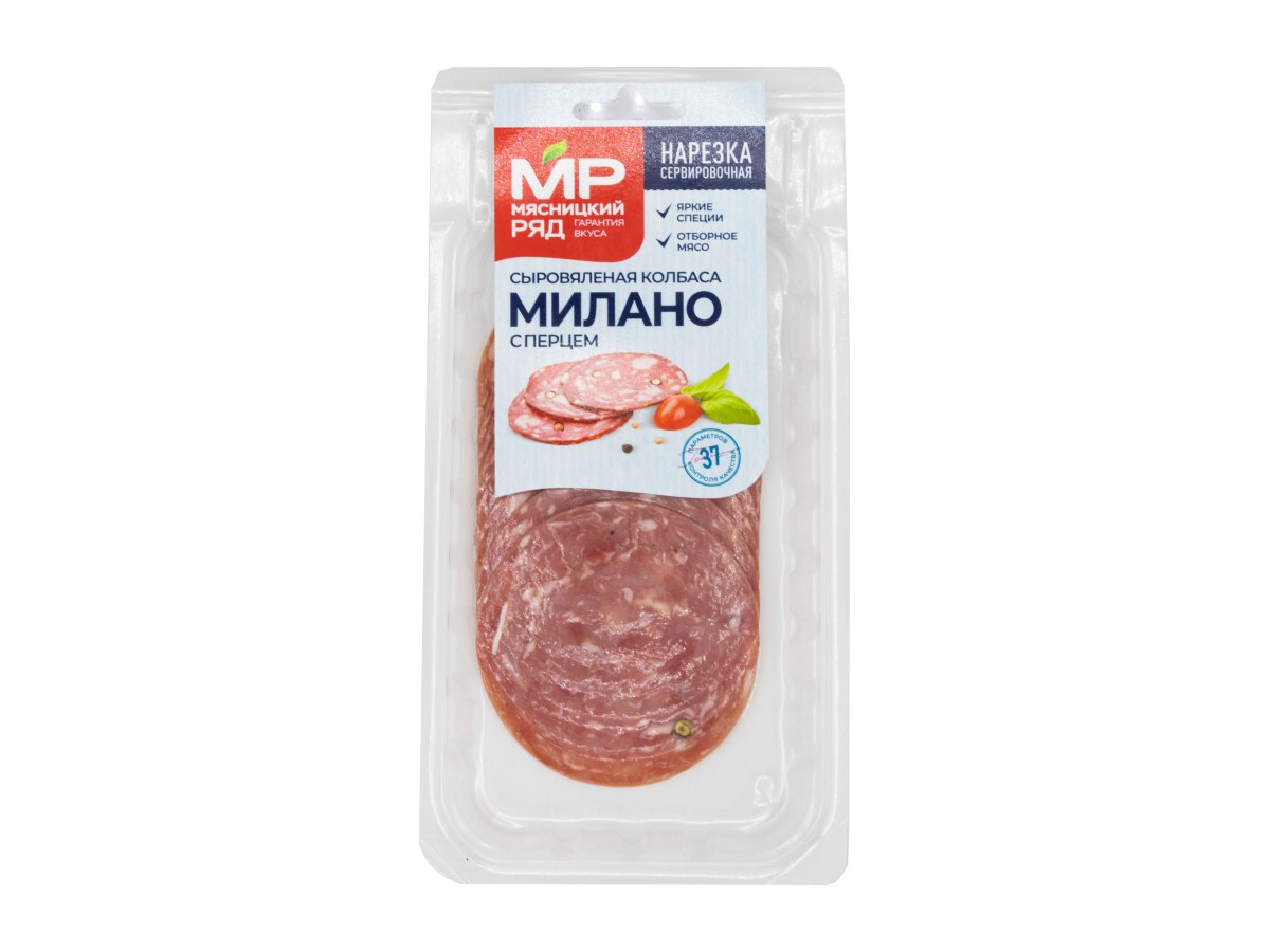 Колбаса сыровяленая полусухая Милано Мясницкий ряд 90гр