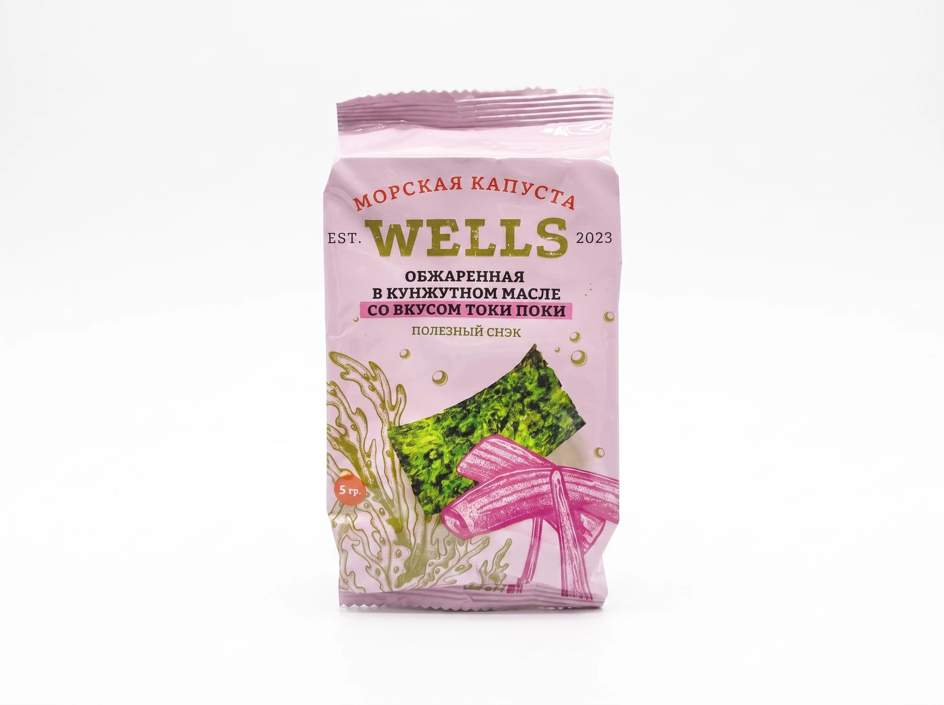 Морская капуста Wells со вкусом соуса терияки, 5 г