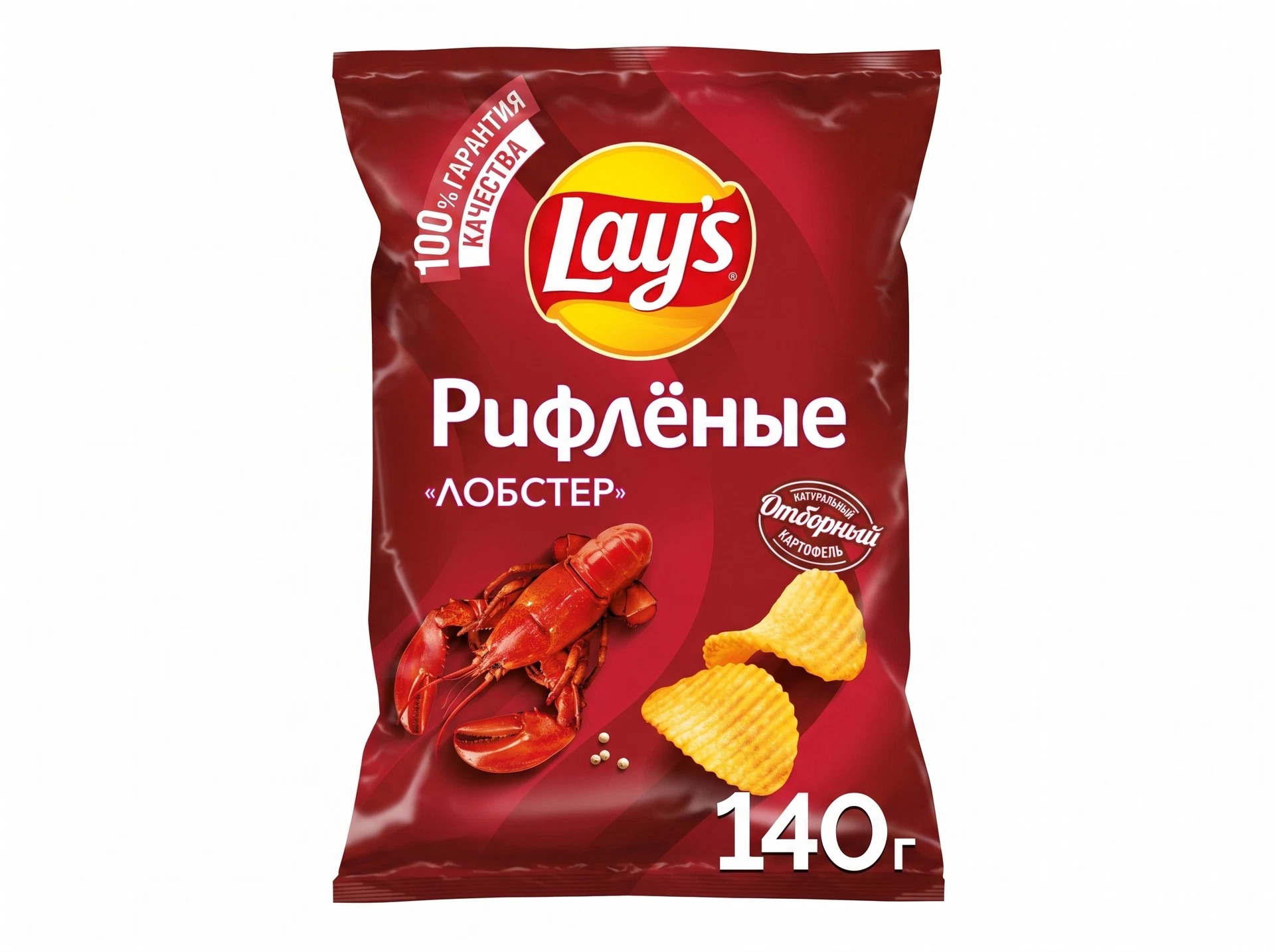 Чипсы Lay's Рифлёные «Лобстер», 140 г