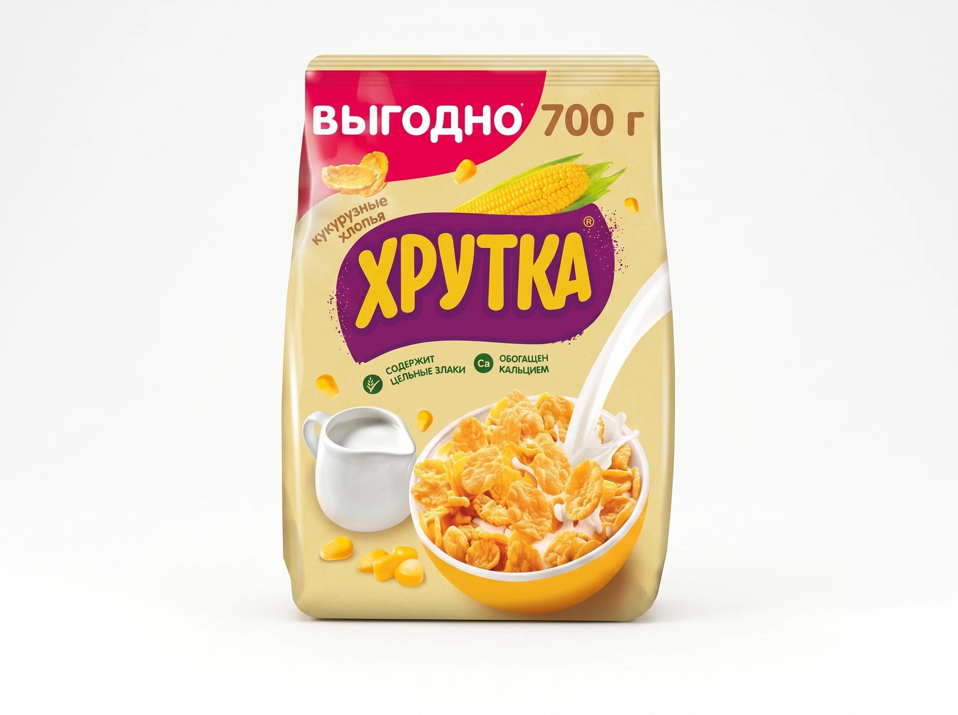 Хлопья кукурузные хрустящие Хрутка, 700 г