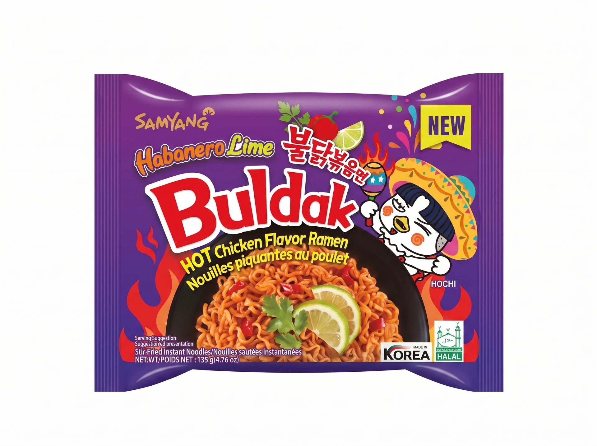 Лапша Samyang Buldak Habanero Lime острая, 140 г