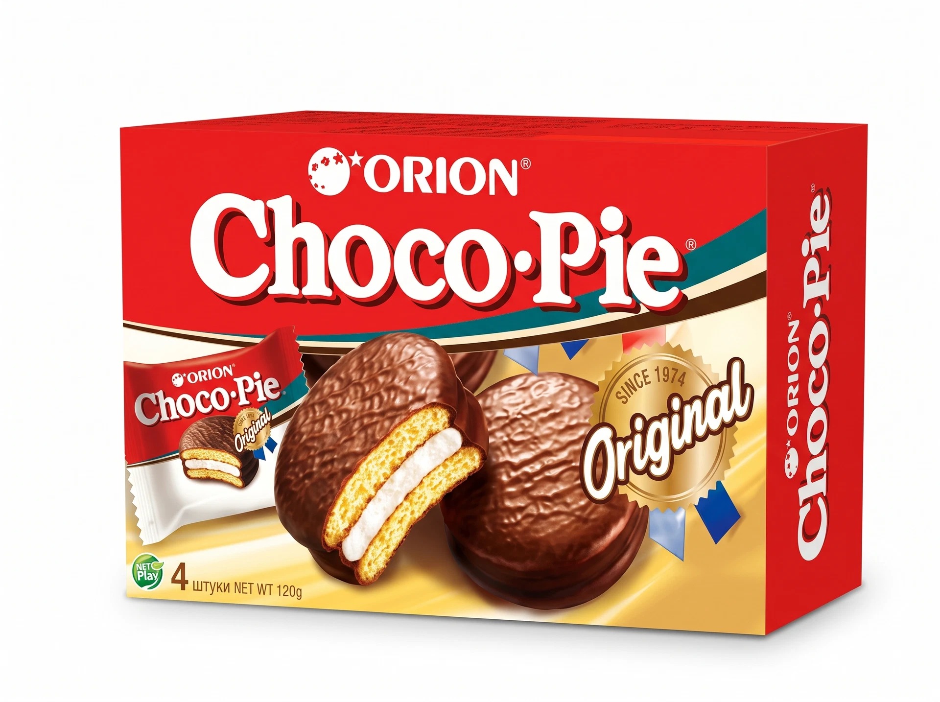 Пирожное Orion Choco Pie Original, 4 шт., 120 г