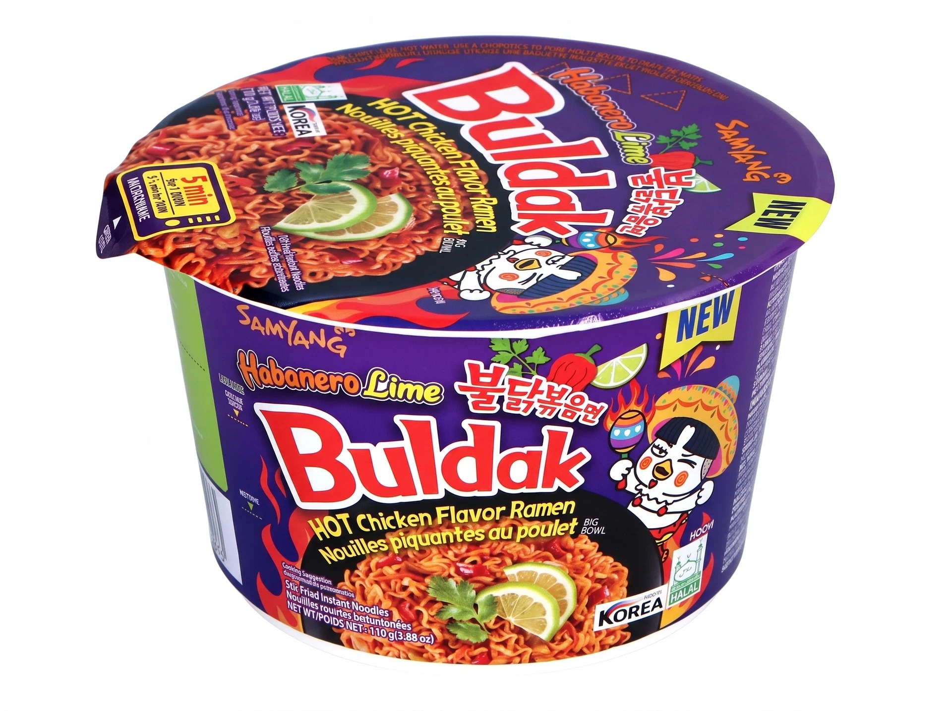 Лапша Samyang Buldak Habanero Lime, большая чашка 110 г