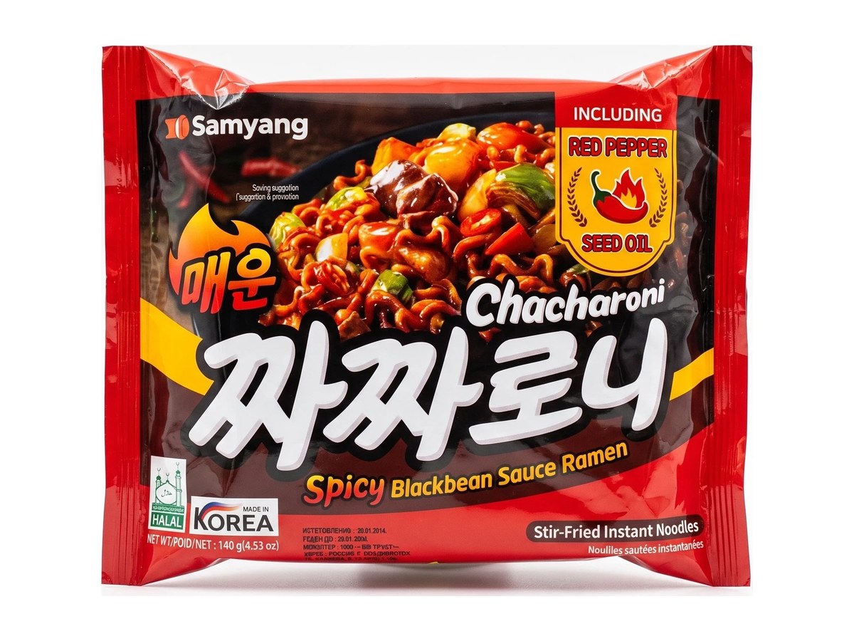 Лапша Samyang Chacharoni со вкусом соуса из чёрных бобов, 140 г