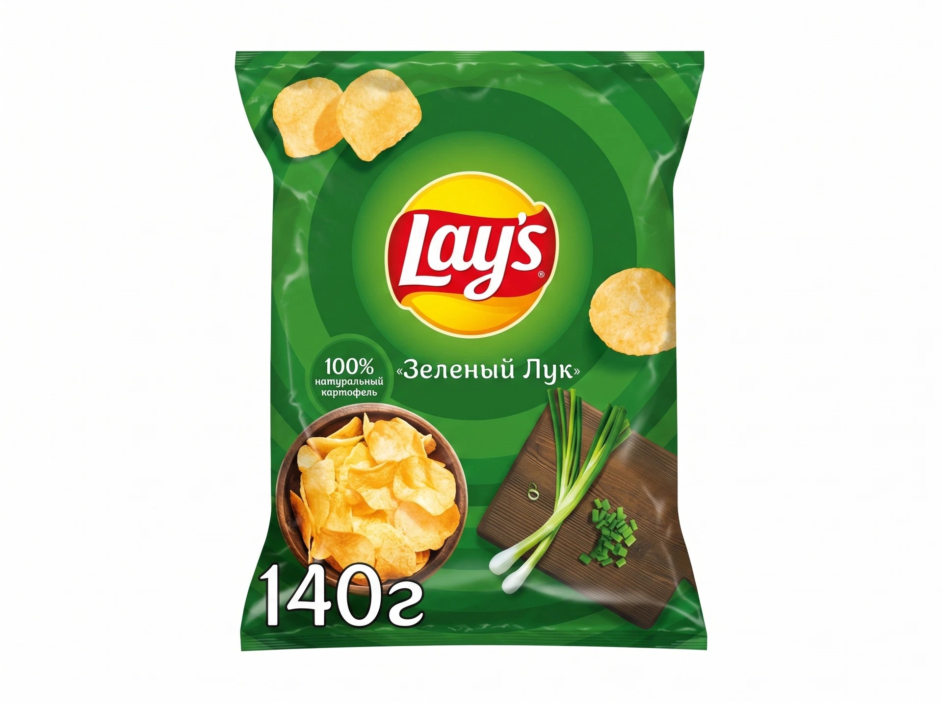 Чипсы Lay's со вкусом зелёного лука, 140 г