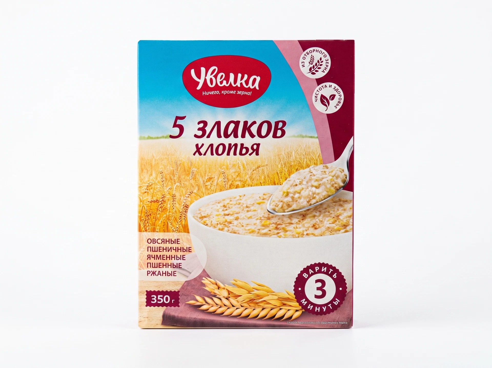 Хлопья Увелка «5 злаков», 350 г