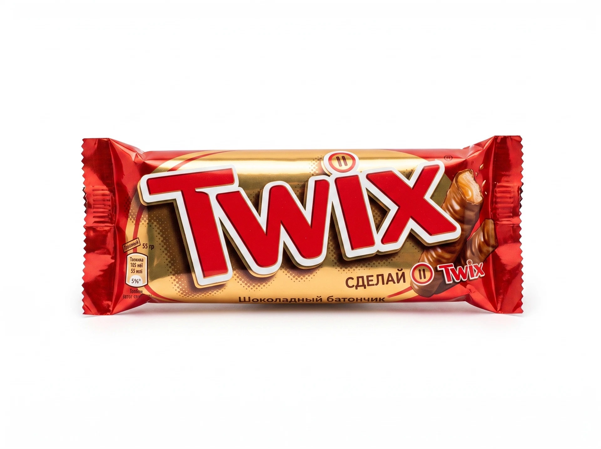 Батончик Twix с карамелью, 55 г