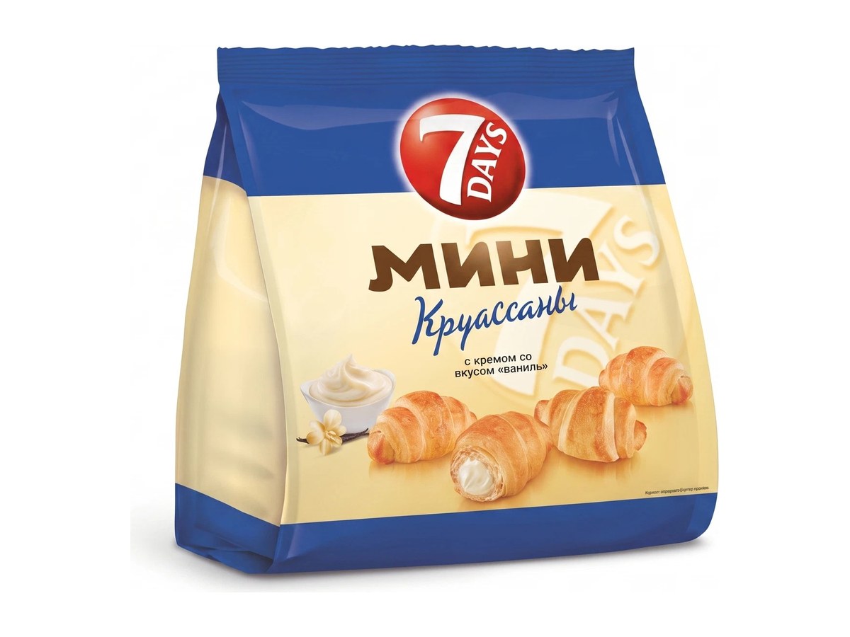 Мини-круассаны 7DAYS с кремом «ваниль», 176 г