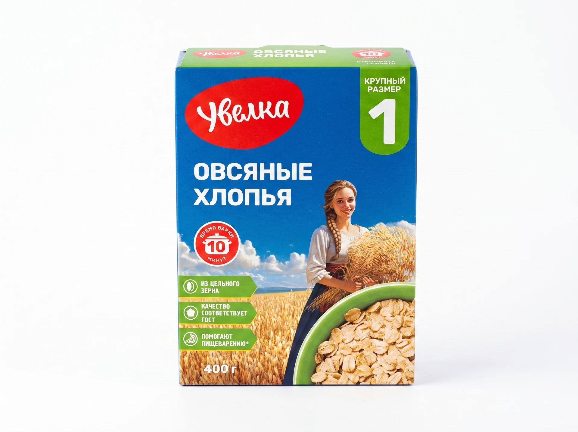 Хлопья овсяные Увелка, 400 г