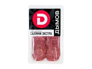 Колбаса сырокопченая Салями Экстра, нарезка, Дымов 90гр