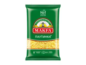 Вермишель Паутинка Высший сорт Группа А Макфа 400гр