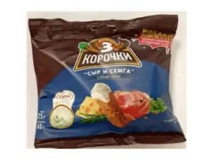 Сухарики ржаные Сыр Семга Соус Тартар Три корочки 60гр