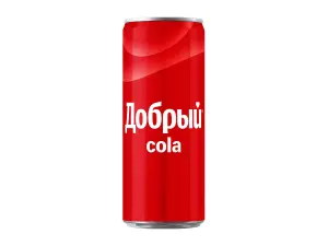 Добрый Напиток сильногазированный ароматизированный Кола 0,33л ж/б