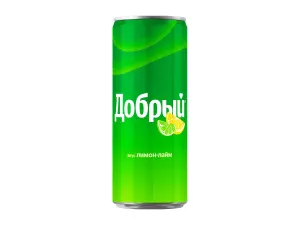 Добрый Напиток сильногазированный ароматизированный Лимон-Лайм 0,33л ж/б
